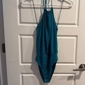 Teal Halter Bodysuit